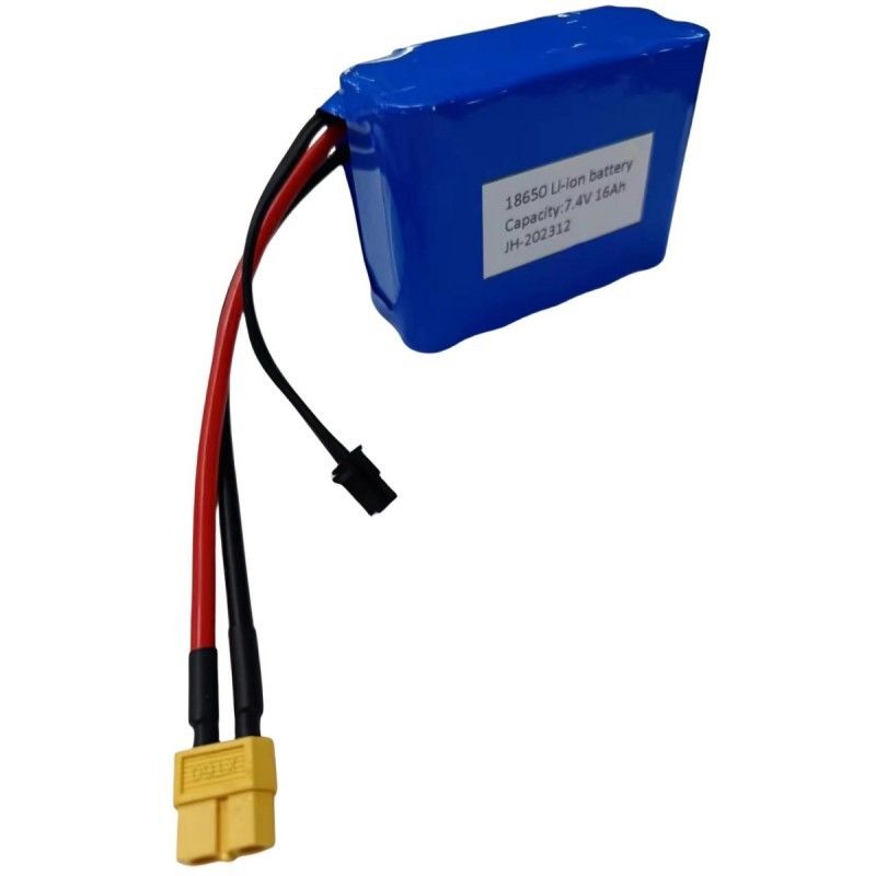 Προσαρμοσμένη μπαταρία 7.4V 16Ah 2S5P 18650 Κελίδα 3200mAh BMS 25A Με πλέγμα φόρτισης MX3.0