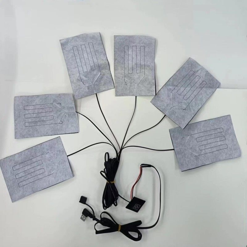6 σε 1 ρούχα θέρμανση 10x15cm μήκος καλωδίου 1M μέγιστη θερμοκρασία 50 βαθμοί