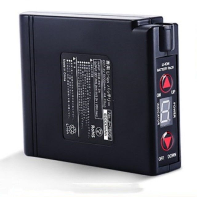 KC 7.4V 5200mAh Θερμαντικά ρούχα μπαταρία ανεμιστήρα μπουφάν μπαταρία με ON / OFF διακόπτη επάνω και κάτω έλεγχο θερμοκρασίας