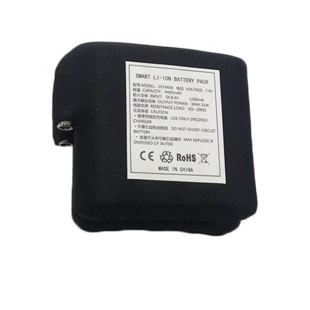 Μαύρο ύφασμα τυλιγμένη μπαταρία 7.4V 4400mAh 5200mAh 6400mAh 7000mAh μπαταρίες για θέρμανση γιλέκα