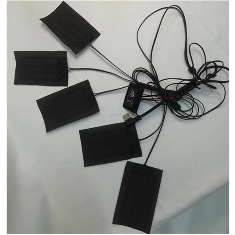 Κουβέρτες ρούχα θέρμανση 5pcs κάθε 7x11cm 5 σε ένα 5V USB θέρμανση Pad για γιλέκο