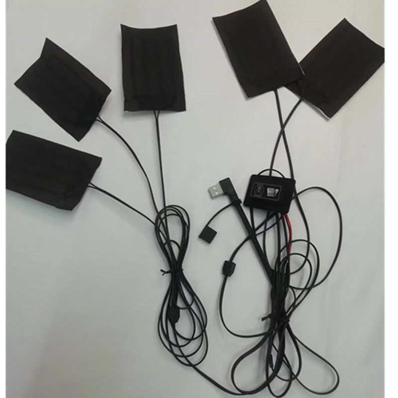 Καρβονιδιακή θερμαντική θήκη 5πακέτες 7x11cm Ένα ή δύο κουμπιά διακόπτη για ρούχα