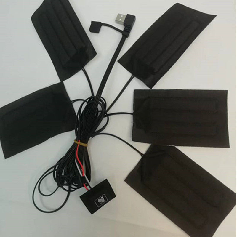 Κουβέρτες ρούχα θέρμανση 5pcs κάθε 7x11cm 5 σε ένα 5V USB θέρμανση Pad για γιλέκο