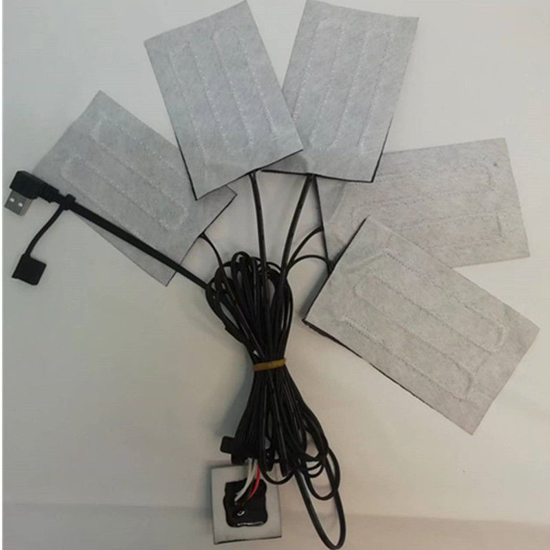 Καρβονιδιακή θερμαντική θήκη 5πακέτες 7x11cm Ένα ή δύο κουμπιά διακόπτη για ρούχα