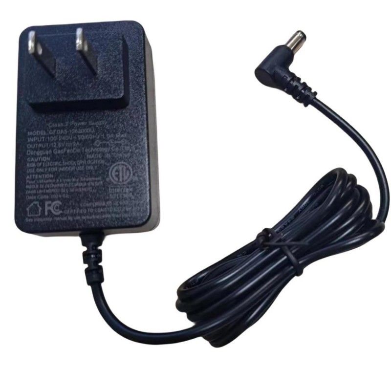 12V φορτιστή μπαταρίας 2A US Plug DC Bend Head 90° 2,1 mm Βαρέλι Jack Δύο Amp