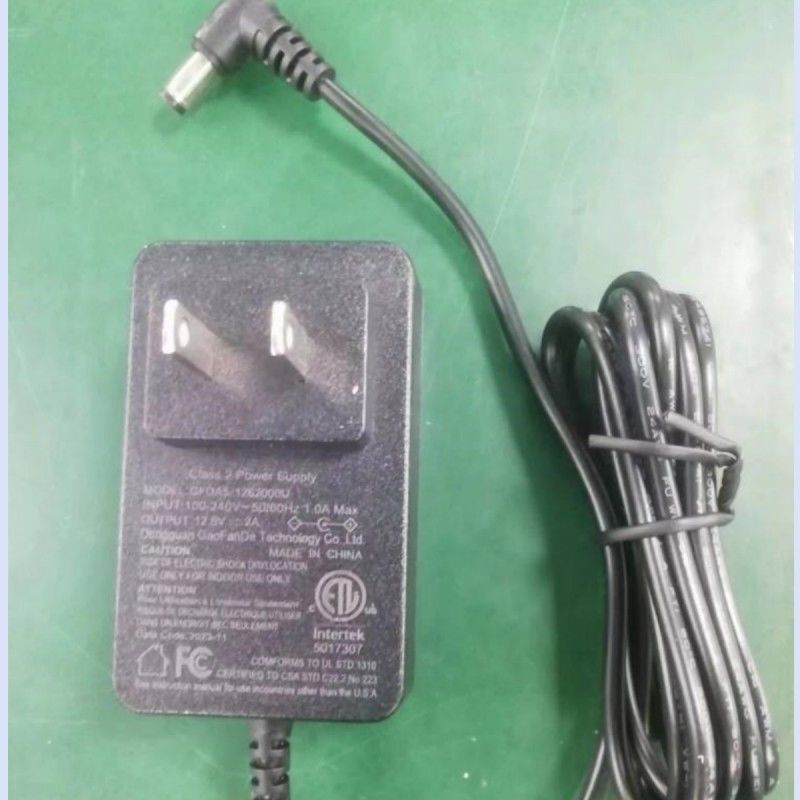 12V φορτιστή μπαταρίας 2A US Plug DC Bend Head 90° 2,1 mm Βαρέλι Jack Δύο Amp