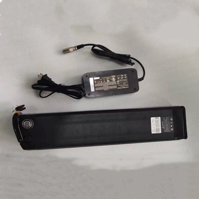 Ασημένια μπαταρία λιθίου ψαριού 48V 25Ah μήκος 630mm με φορτιστή για E Bike
