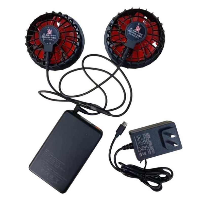 Συσκευή μπαταρίας ανεμιστήρα 19V 20000mAh Για καλοκαιρινό γιλέκο ψύξης 12 ώρες εργασιακό χρόνο