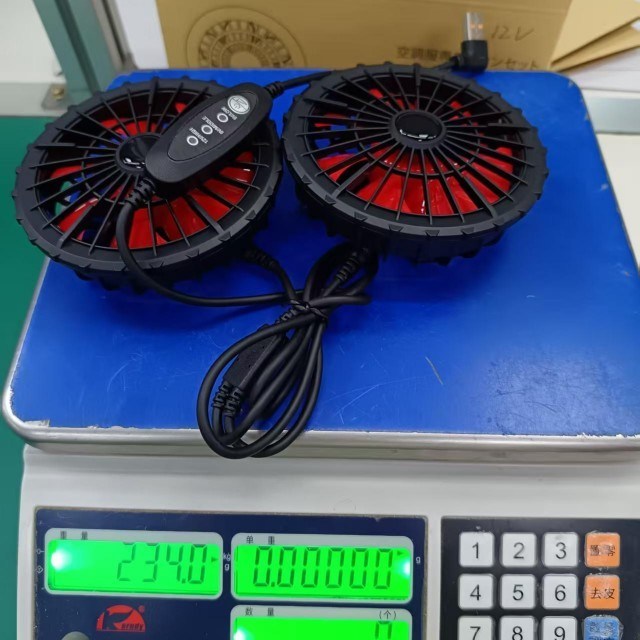 Φανατικός ψύκτης μπουφάν 12V Φανατικός έλεγχος USB Ταχύτητα ανέμου 12V υψηλή 9V μέση 5V χαμηλή