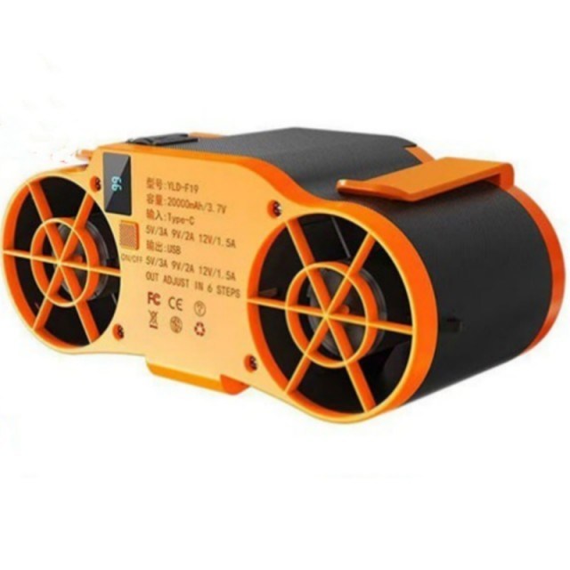 Φορητό ανεμιστήρα μέσης με μπαταρία 20000mAh, 6 ρυθμιζόμενα επίπεδα ταχύτητας και λειτουργία Power Bank