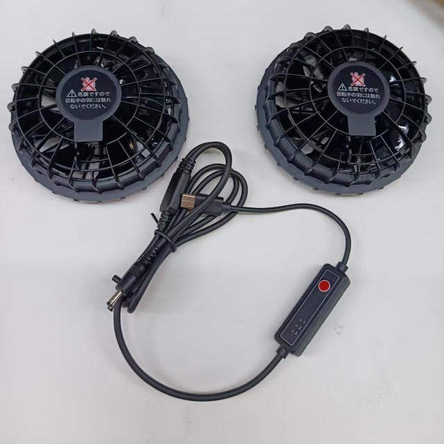 5V ανεμιστήρας ψύξης αέρα 2pcs εσωτερικό ανεμιστήρα πουκάμισο για τους εργαζόμενους έξω με βύσμα τύπου C
