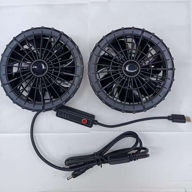 5V ανεμιστήρας ψύξης αέρα 2pcs εσωτερικό ανεμιστήρα πουκάμισο για τους εργαζόμενους έξω με βύσμα τύπου C