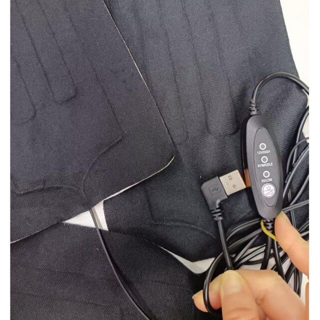 Προσαρμοσμένο Θερμαντικό Μαξιλάρι 30X15cm 3 μαξιλάρια σε Ένα 12V Θερμαντήρας Υφάσματος με Ελεγκτή Διακόπτη USB για Θέρμανση Καρέκλας