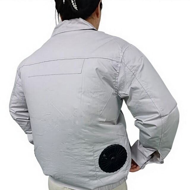 Summer Workerwear Fan Jacket 100% βαμβακερό μακρυμάνικο μπουφάν ανεμιστήρα με Power Bank 10000mAh για οξυγονοκολλητή